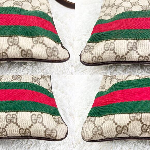 Authentic Gucci GG Sherry Large Tote Web Canvas Ophidia Shoulder Bag Handbag Tan - Picture 4 of 11